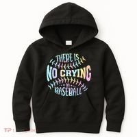 There Is No Crying In Baseball Tie Dye Kids Hoodie thumb 0