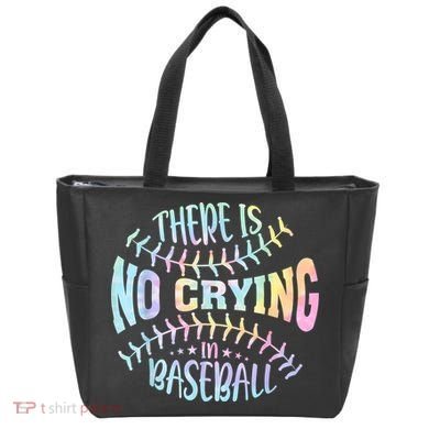 There Is No Crying In Baseball Tie Dye Tote Bag