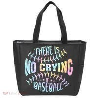 There Is No Crying In Baseball Tie Dye Tote Bag thumb 0