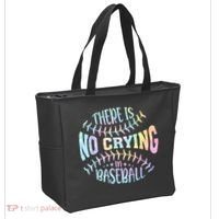 There Is No Crying In Baseball Tie Dye Tote Bag thumb 2
