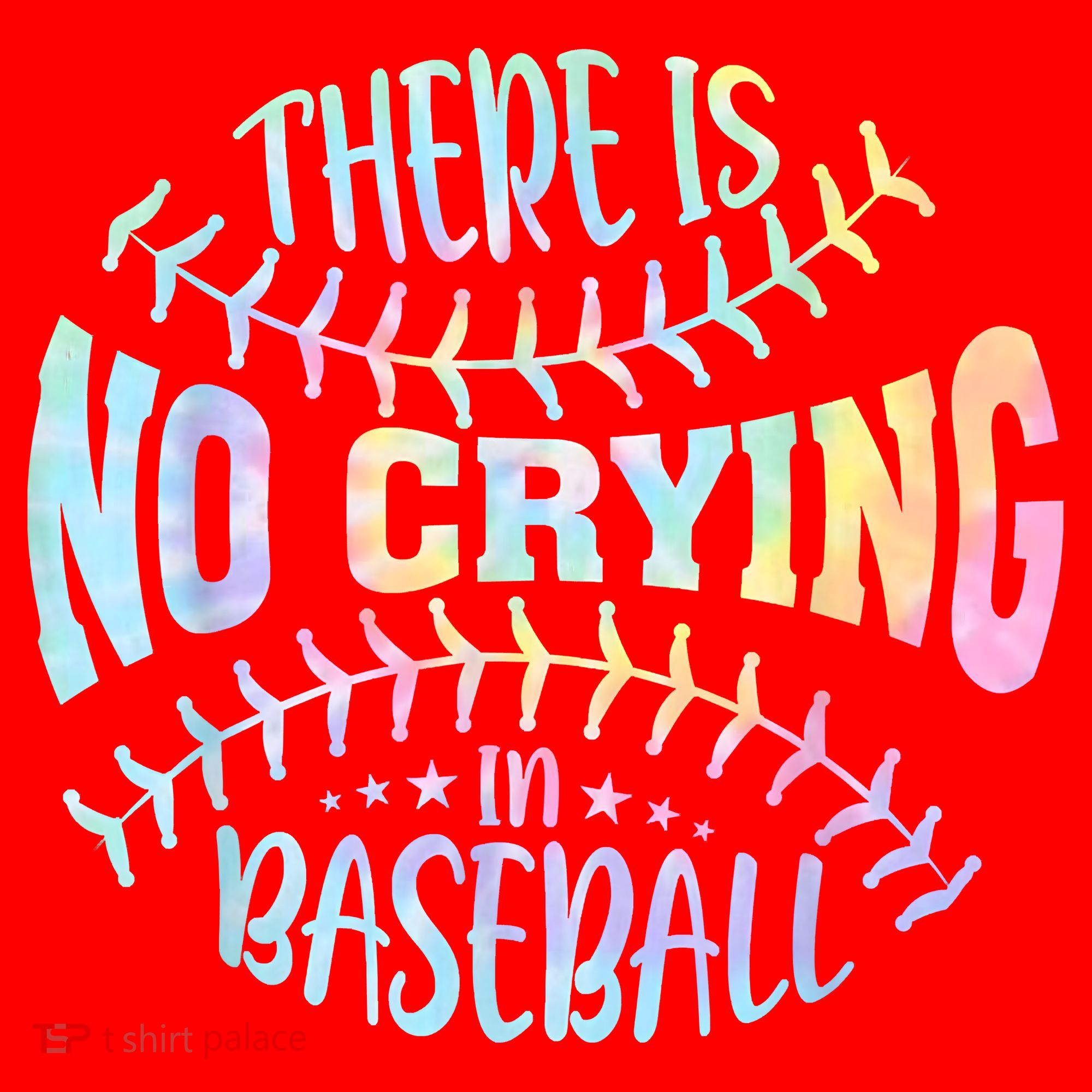 There Is No Crying In Baseball Tie Dye Santa Hat