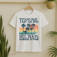 Topsail Island North Carolina Beach Summer Vacation Vintage T-Shirt thumb 2