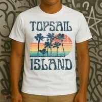 Topsail Island North Carolina Beach Summer Vacation Vintage T-Shirt thumb 3