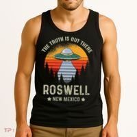 Truth Is Out There Roswell New Mexico Alien Abduction Ufo Tank Top thumb 3