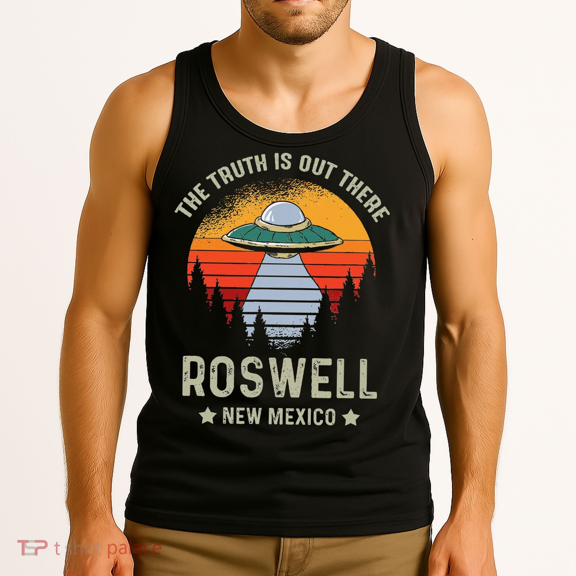 Truth Is Out There Roswell New Mexico Alien Abduction Ufo Tank Top