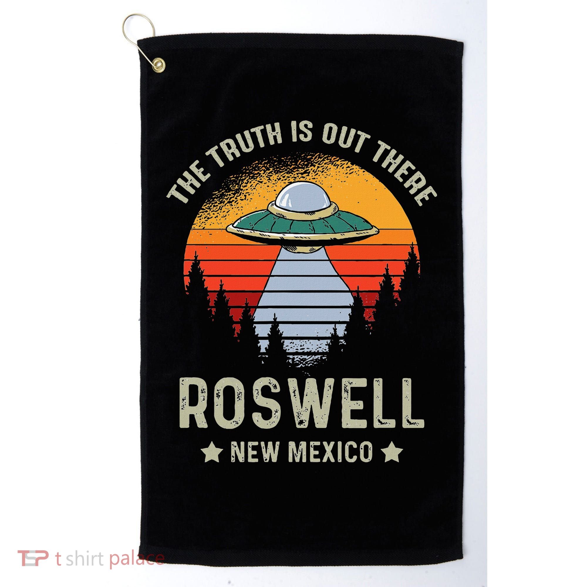 Truth Is Out There Roswell New Mexico Alien Abduction Ufo Golf Towel