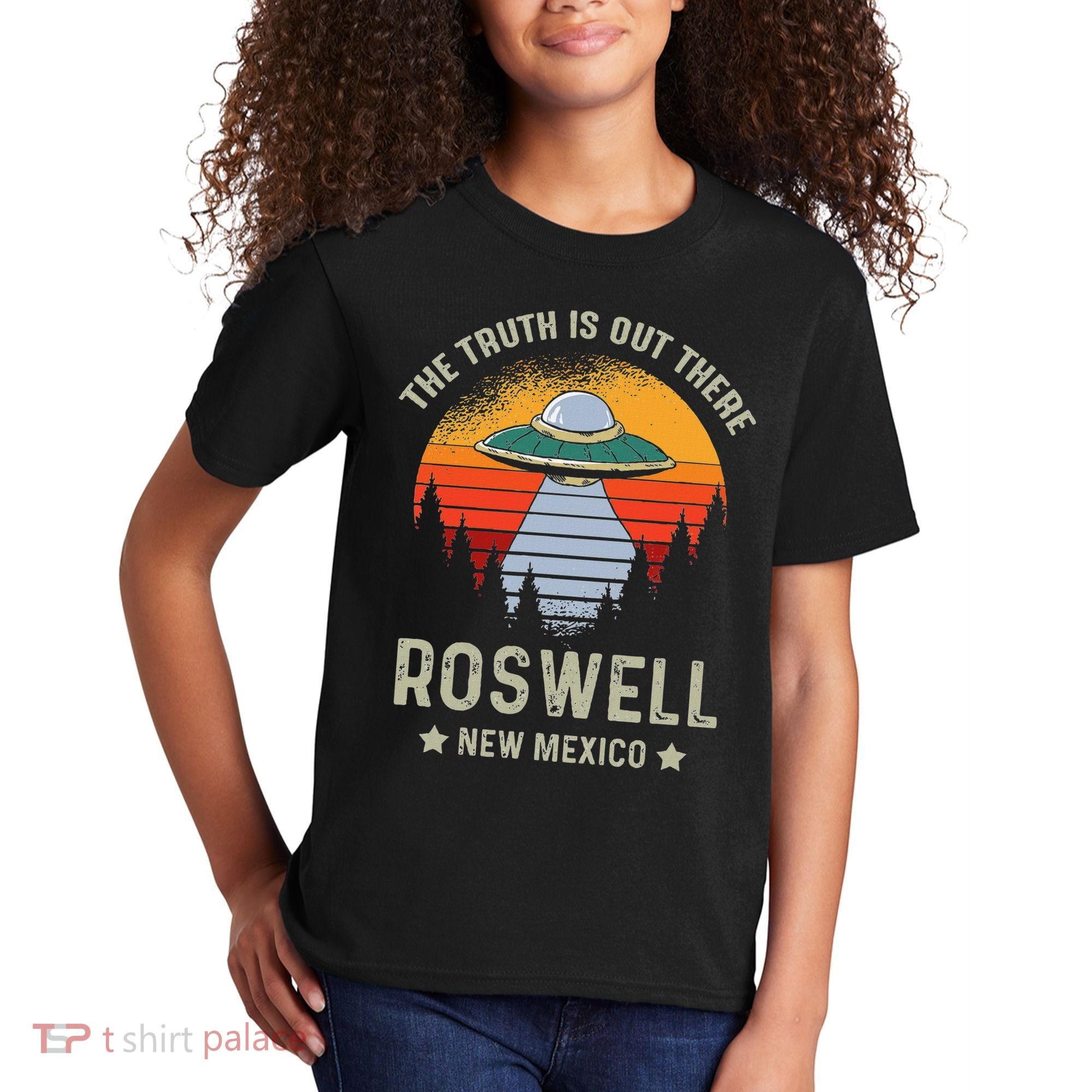 Truth Is Out There Roswell New Mexico Alien Abduction Ufo Kids T-Shirt