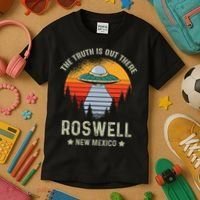Truth Is Out There Roswell New Mexico Alien Abduction Ufo Kids T-Shirt thumb 3