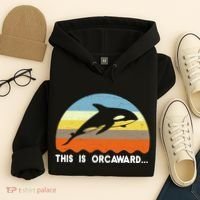 This Is Orcaward Funny Awkward Whale Sunset Hoodie thumb 4
