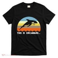 This Is Orcaward Funny Awkward Whale Sunset T-Shirt thumb 0