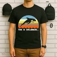 This Is Orcaward Funny Awkward Whale Sunset T-Shirt thumb 6