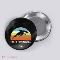 This Is Orcaward Funny Awkward Whale Sunset Button thumb 0