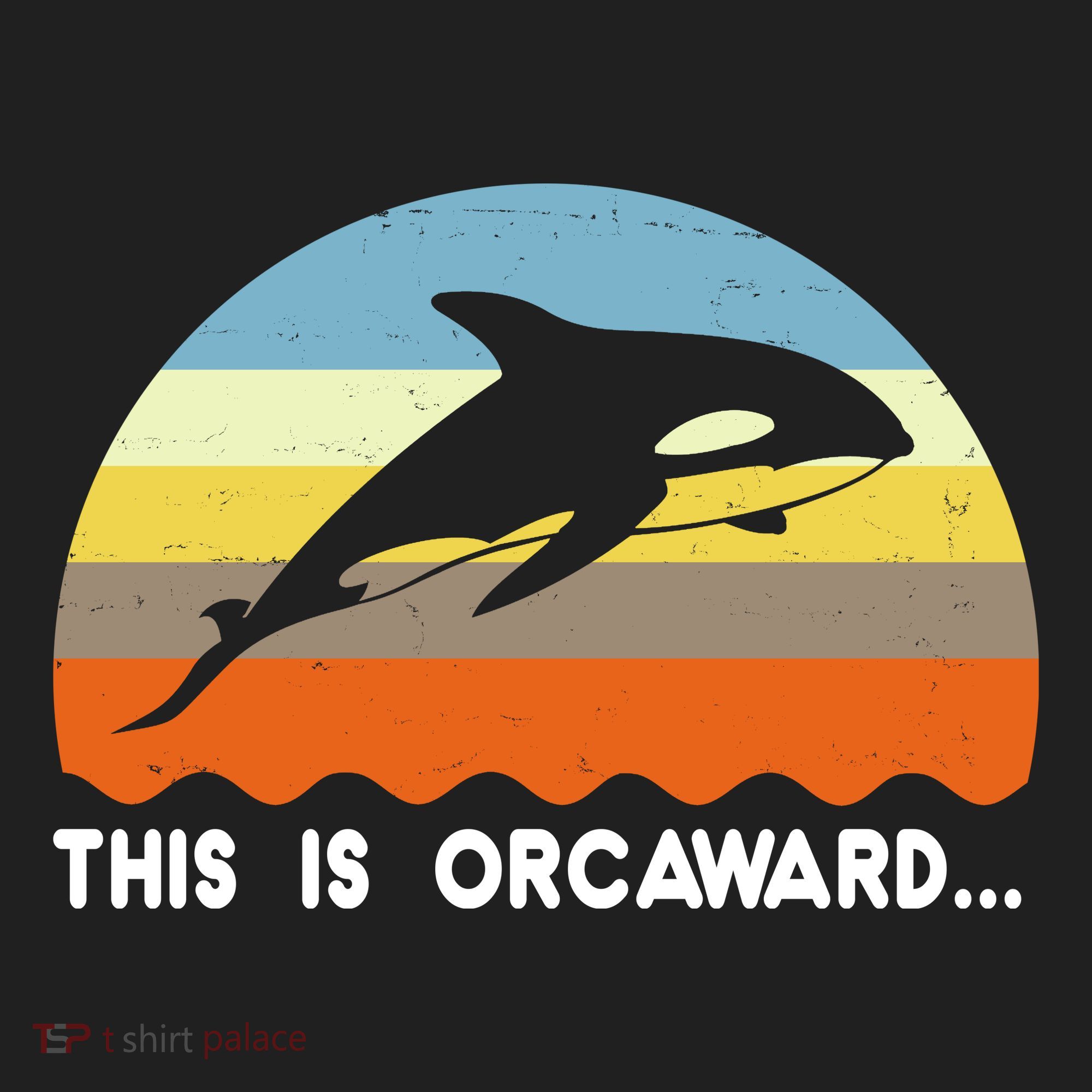 This Is Orcaward Funny Awkward Whale Sunset Beanie