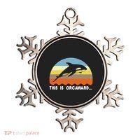 This Is Orcaward Funny Awkward Whale Sunset Ornament thumb 0
