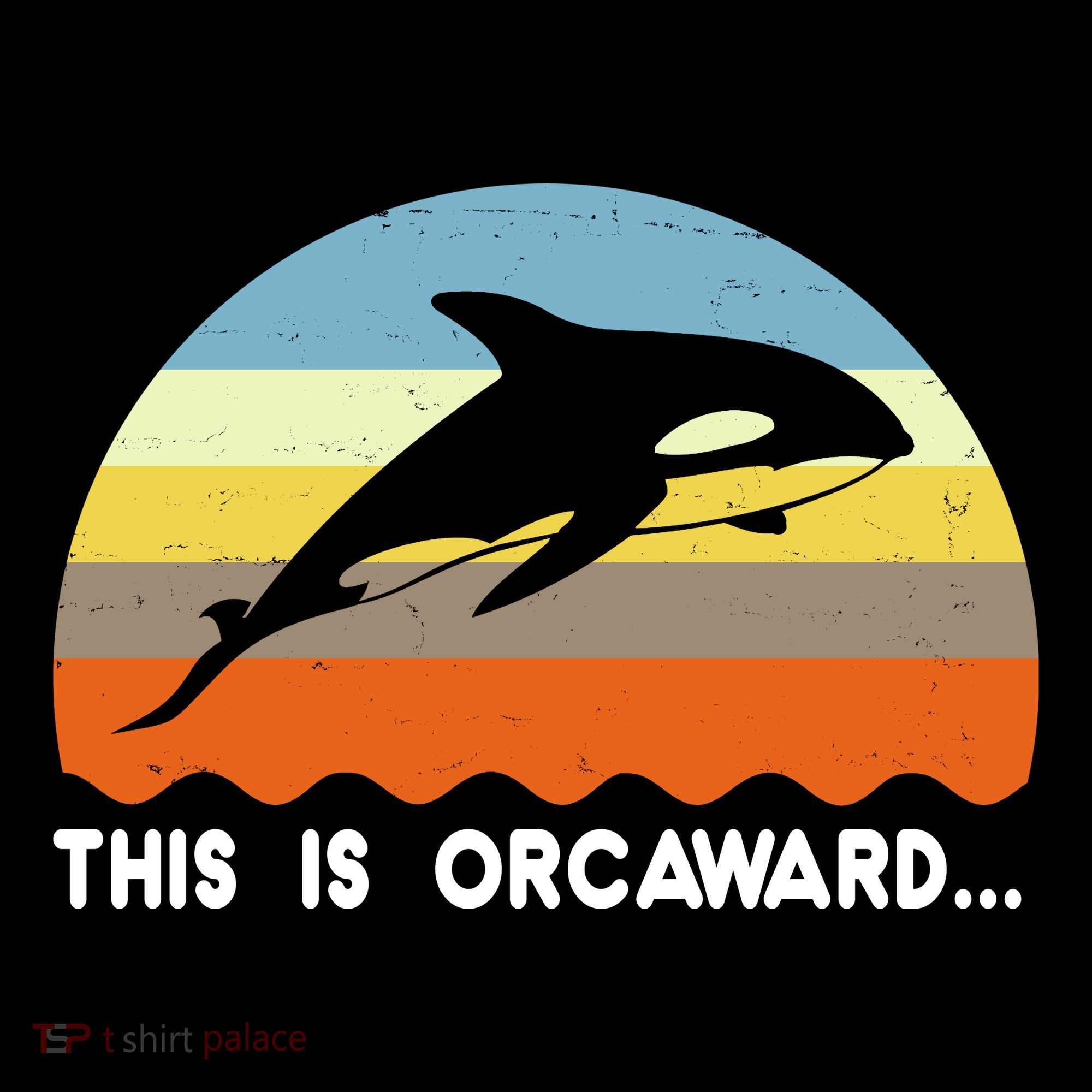 This Is Orcaward Funny Awkward Whale Sunset Baby Bodysuit