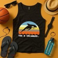 This Is Orcaward Funny Awkward Whale Sunset Tank Top thumb 4
