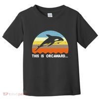 This Is Orcaward Funny Awkward Whale Sunset Toddler T-Shirt thumb 0