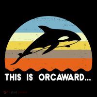 This Is Orcaward Funny Awkward Whale Sunset Women's Long Sleeve Shirt thumb 2