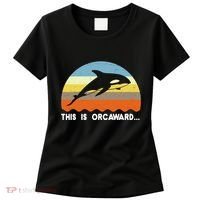 This Is Orcaward Funny Awkward Whale Sunset Women's T-Shirt thumb 0