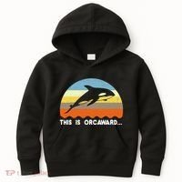 This Is Orcaward Funny Awkward Whale Sunset Kids Hoodie thumb 0