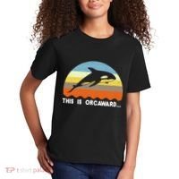 This Is Orcaward Funny Awkward Whale Sunset Kids T-Shirt thumb 2