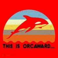 This Is Orcaward Funny Awkward Whale Sunset Santa Hat thumb 1