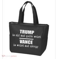 Trump Is Old And Quite Weird Vance Is Creepy Political Tote Bag thumb 3