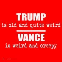 Trump Is Old And Quite Weird Vance Is Creepy Political Santa Hat thumb 1