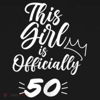 This  Is Officially 50 Fifty 50Th Fiftieth Cute Birthday Flexfit Unipanel Trucker Cap thumb 2