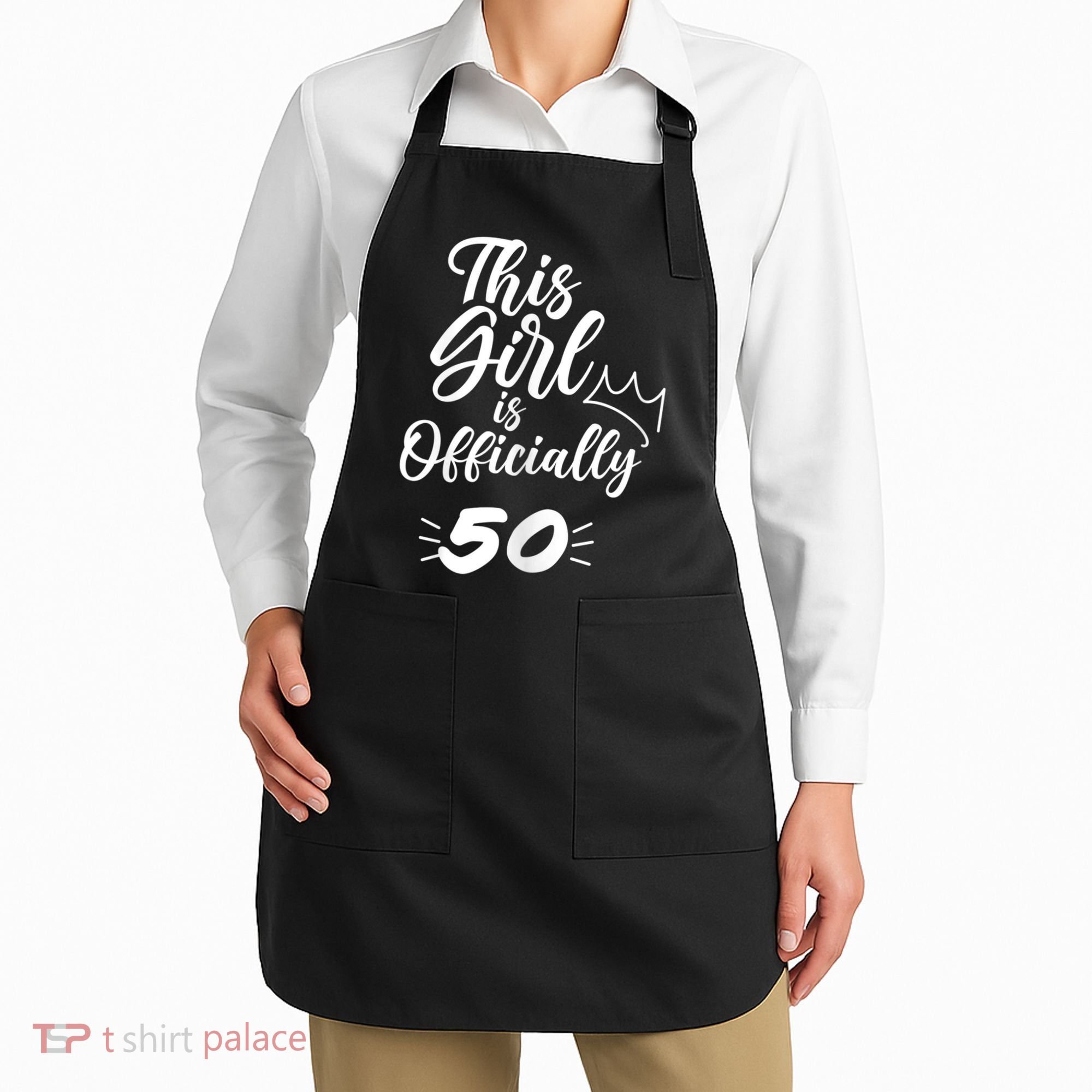 This  Is Officially 50 Fifty 50Th Fiftieth Cute Birthday Apron