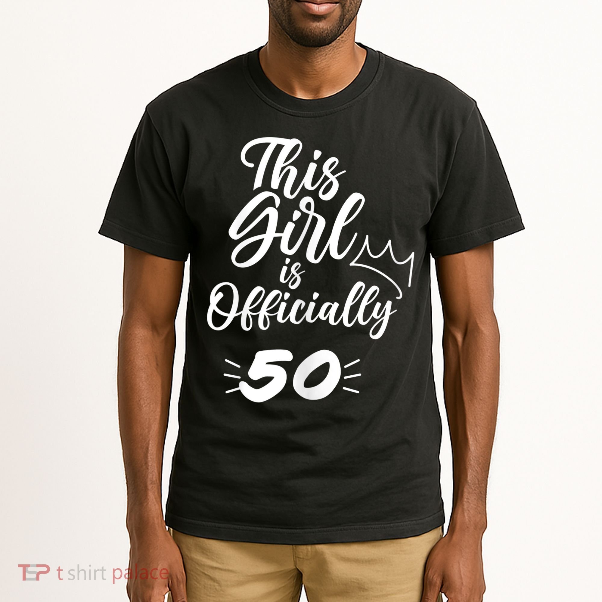 This  Is Officially 50 Fifty 50Th Fiftieth Cute Birthday Tall T-Shirt