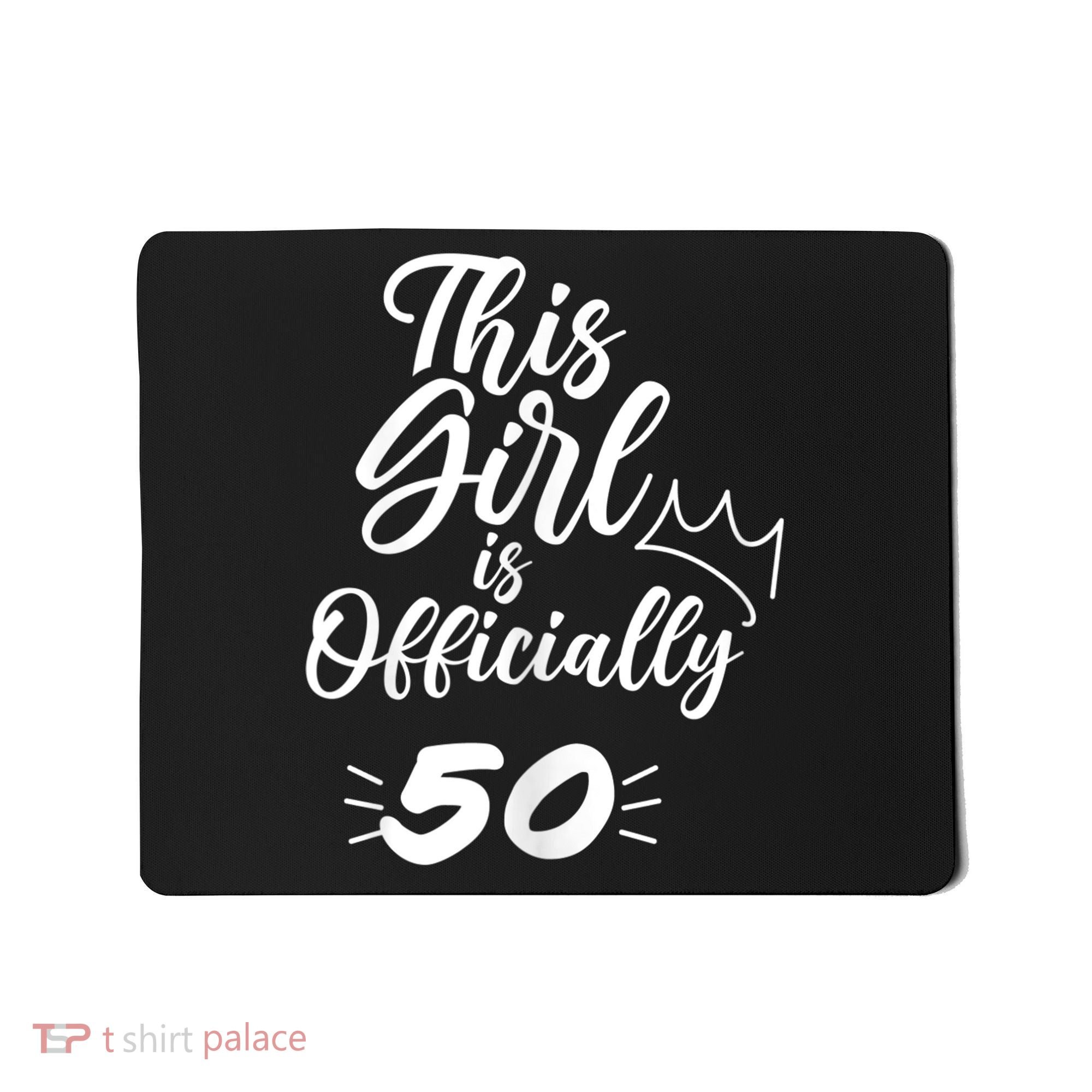 This  Is Officially 50 Fifty 50Th Fiftieth Cute Birthday Mousepad