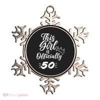 This  Is Officially 50 Fifty 50Th Fiftieth Cute Birthday Ornament thumb 0