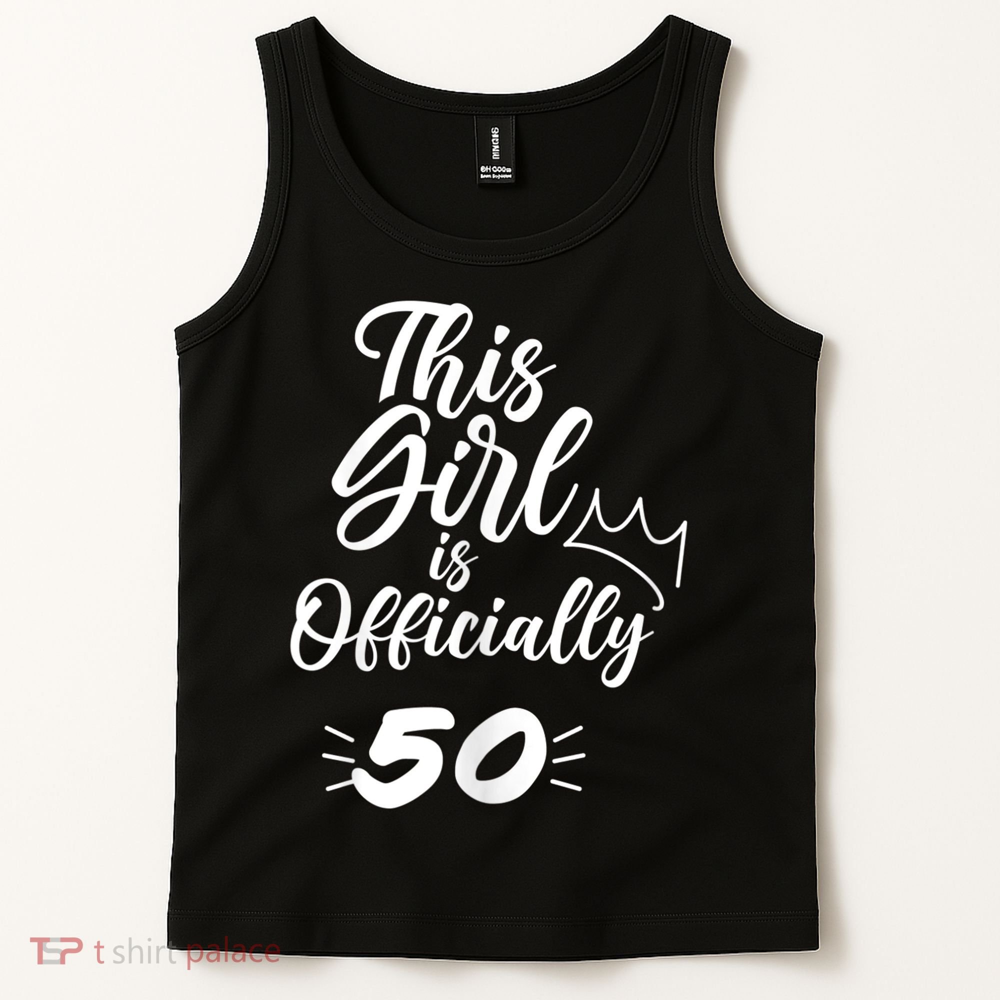 This  Is Officially 50 Fifty 50Th Fiftieth Cute Birthday Tank Top