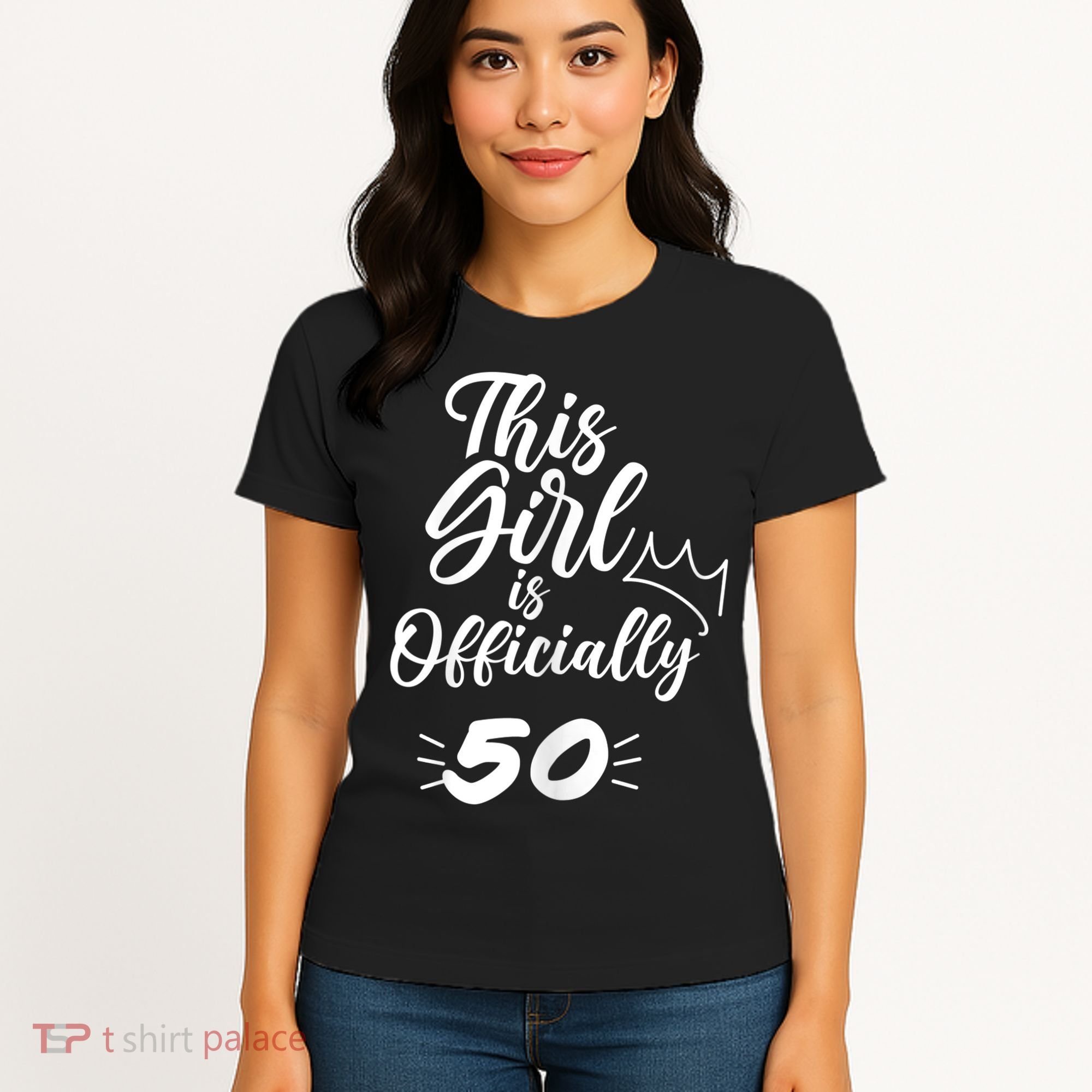 This  Is Officially 50 Fifty 50Th Fiftieth Cute Birthday Women's T-Shirt