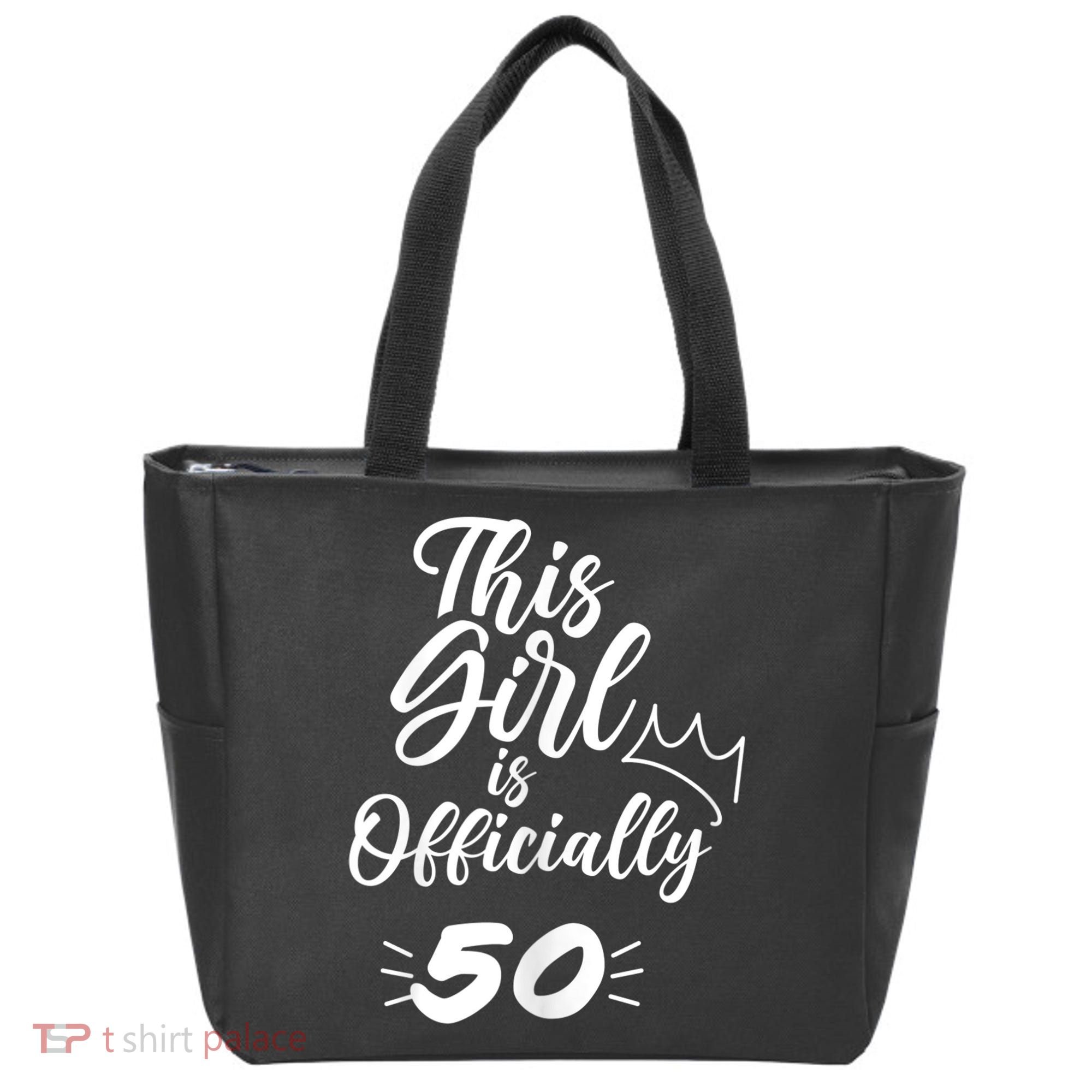 This  Is Officially 50 Fifty 50Th Fiftieth Cute Birthday Tote Bag
