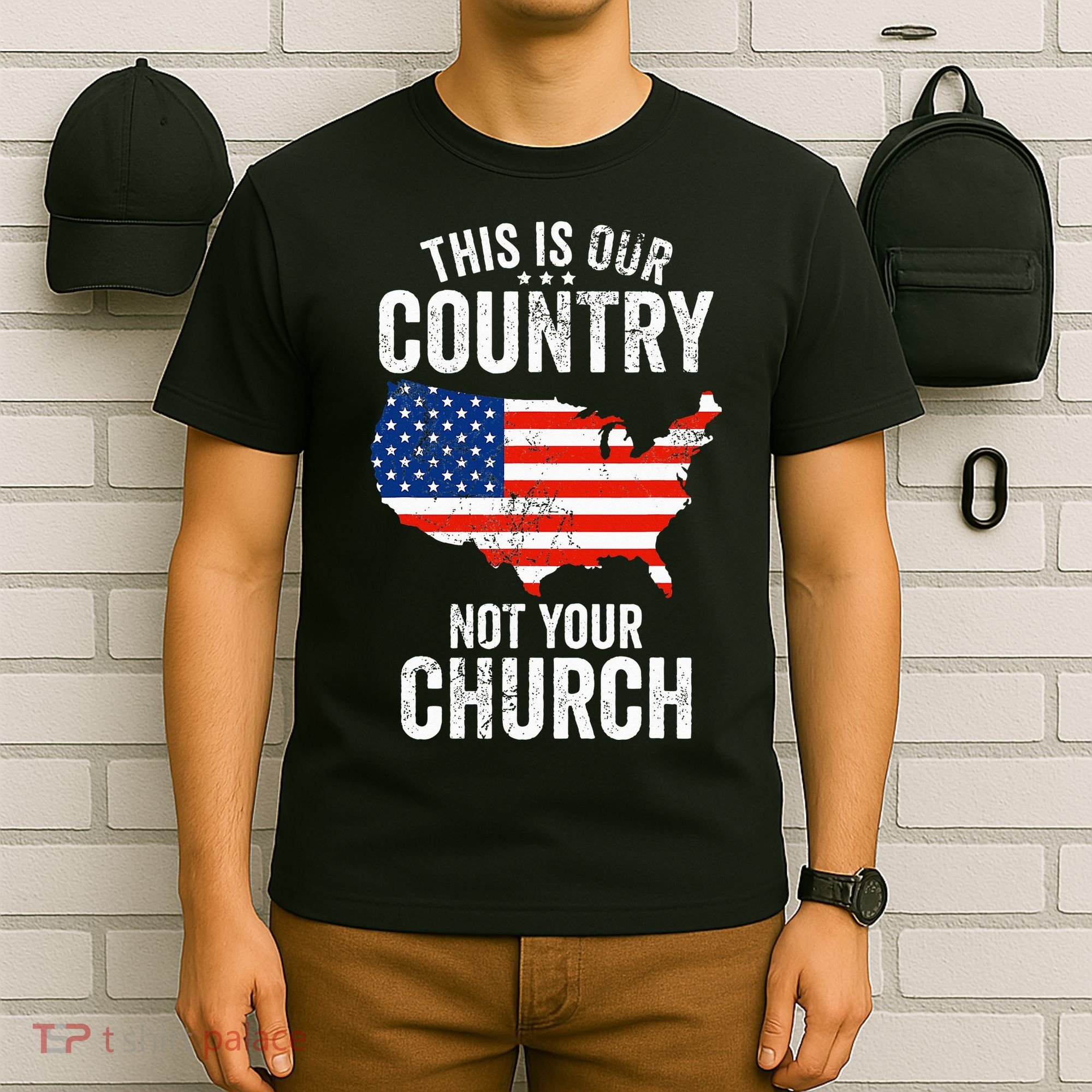 This Is Our Country Not Your Church Funny Atheist America T-Shirt