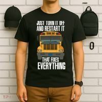 Turn It Off And Restart Funny School Bus Driver Appreciation T-Shirt thumb 6