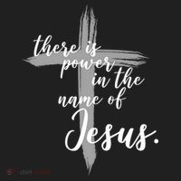 There Is Power In The Name Of Jesus Cross Comfort Colors Boxy T-Shirt thumb 3