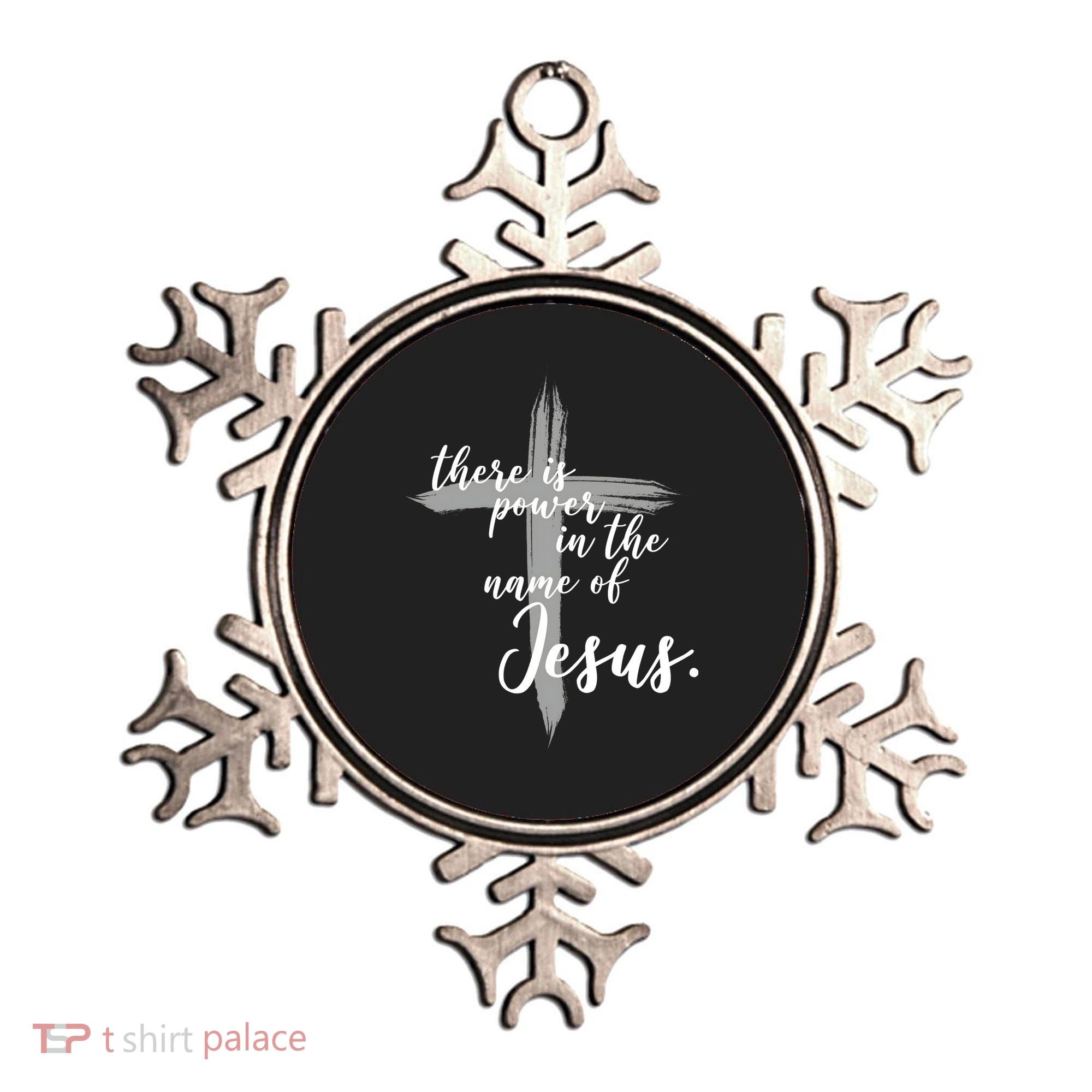 There Is Power In The Name Of Jesus Cross Ornament