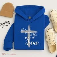 There Is Power In The Name Of Jesus Cross Hoodie thumb 4