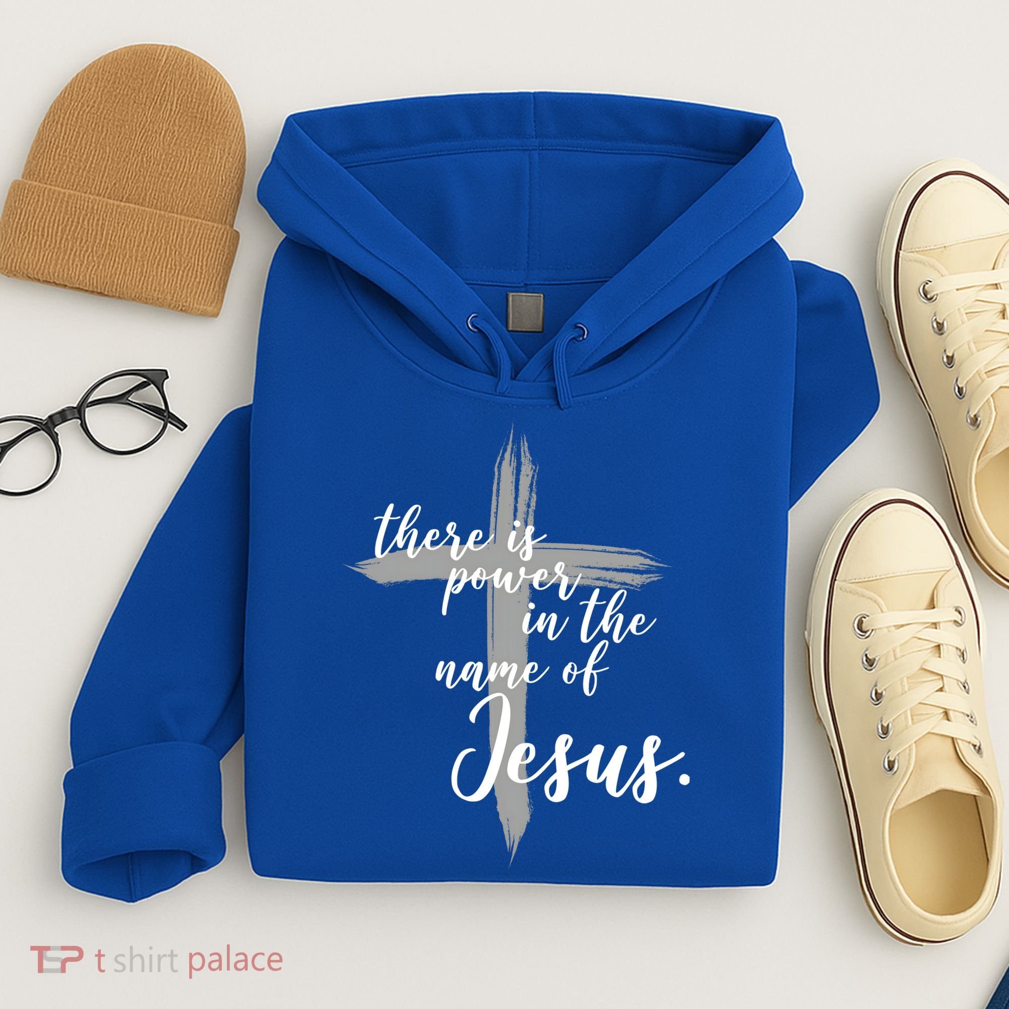 There Is Power In The Name Of Jesus Cross Hoodie