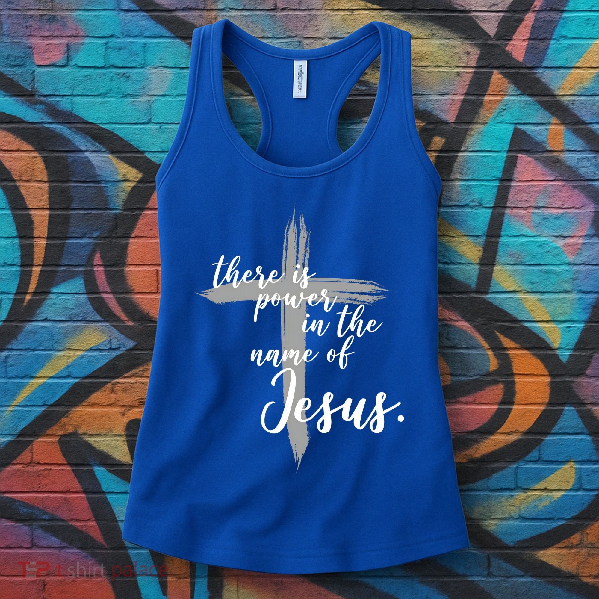 There Is Power In The Name Of Jesus Cross Women's Tank Top