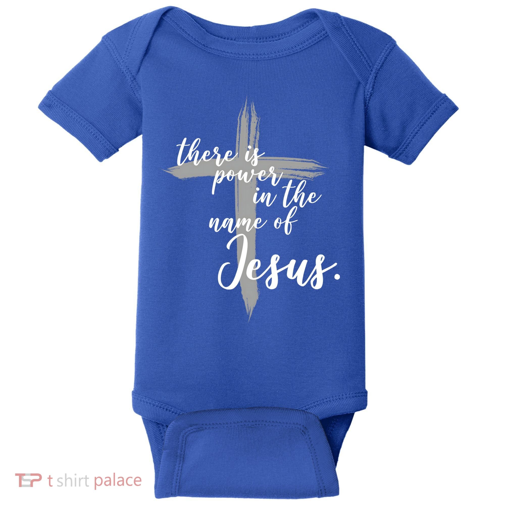 There Is Power In The Name Of Jesus Cross Baby Bodysuit