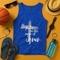 There Is Power In The Name Of Jesus Cross Tank Top thumb 4