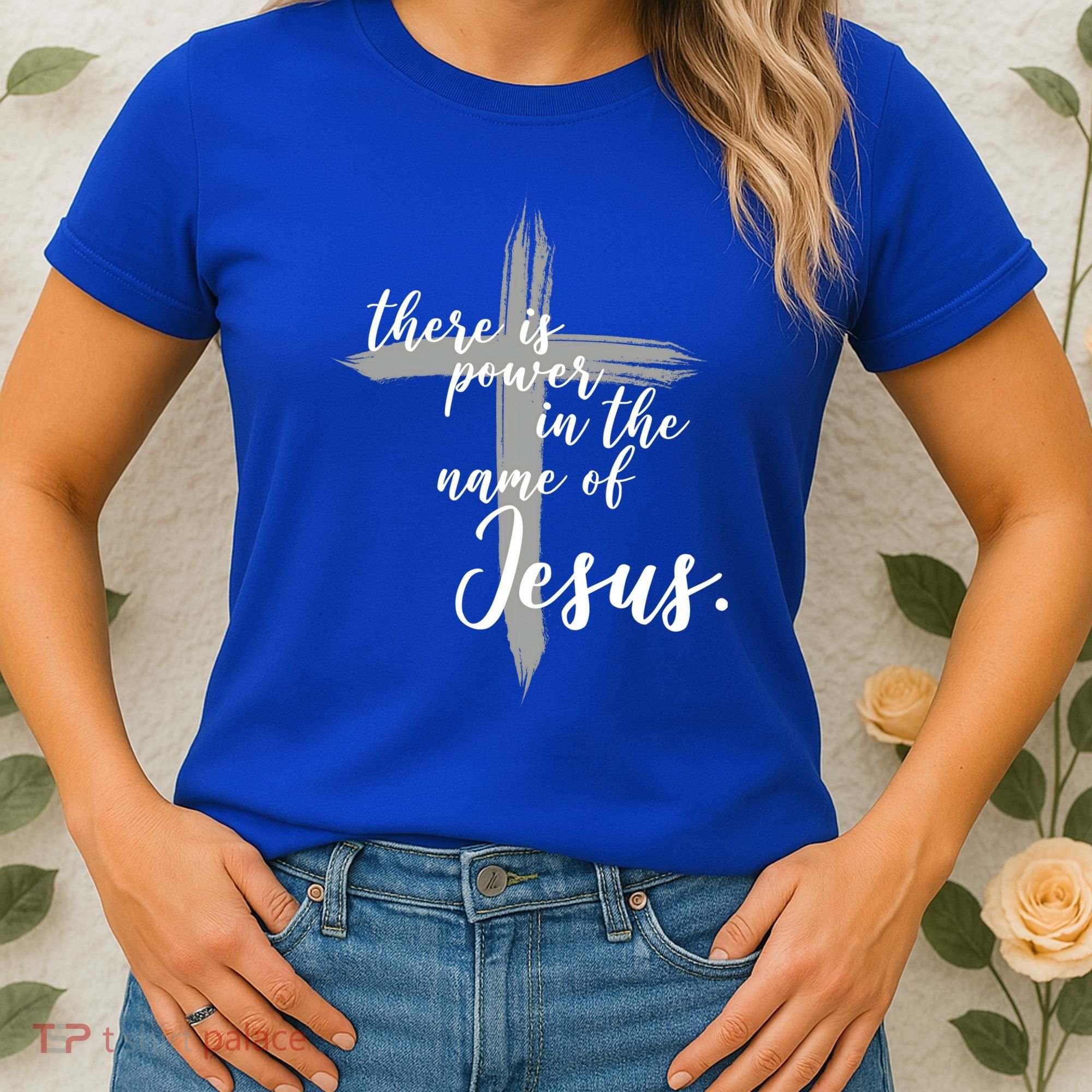 There Is Power In The Name Of Jesus Cross Women's T-Shirt