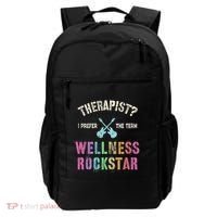 Therapist I Prefer Wellness Rockstar Therapy Ninja Team Cute Gift Backpack thumb 0