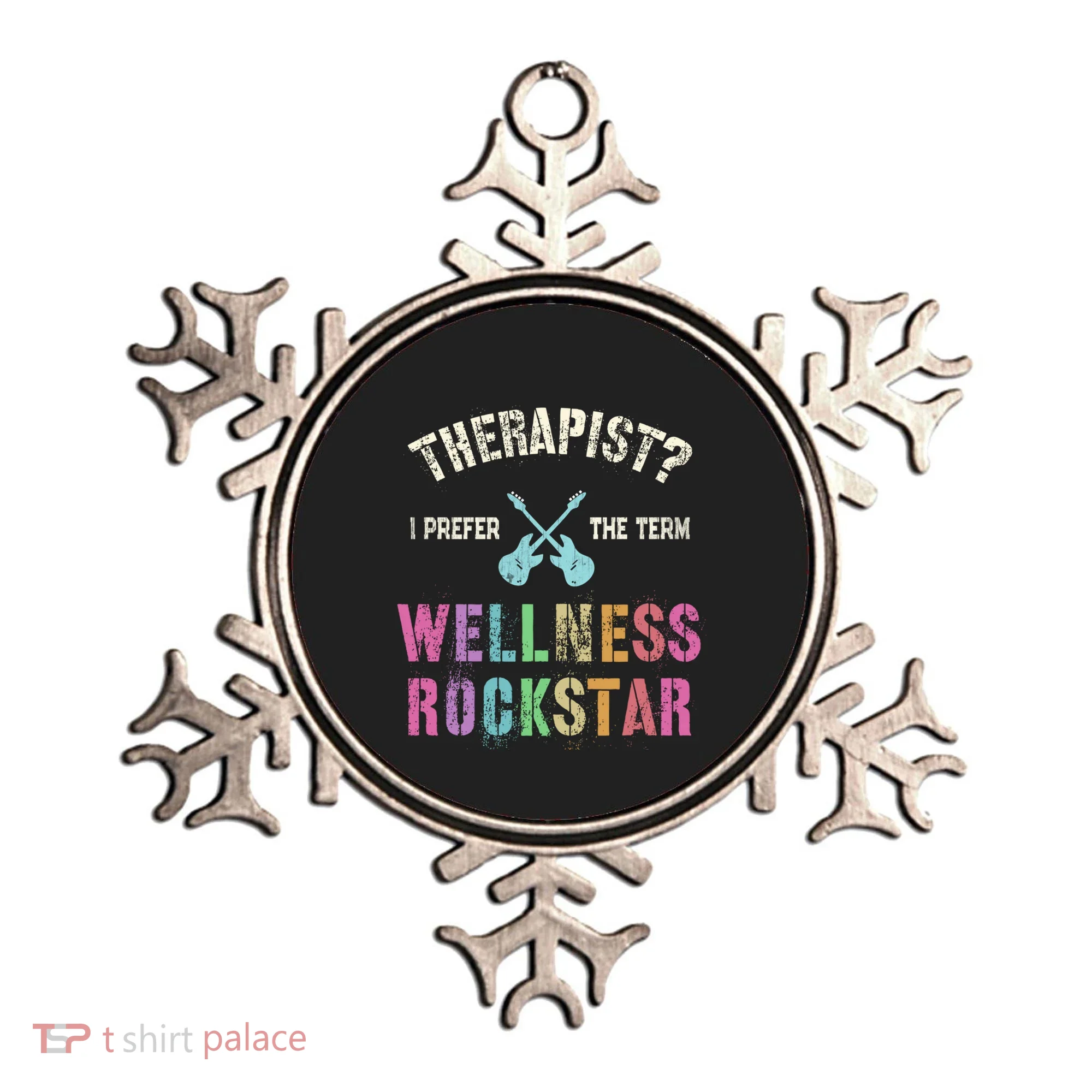 Therapist I Prefer Wellness Rockstar Therapy Ninja Team Cute Gift Ornament