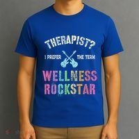 Therapist I Prefer Wellness Rockstar Therapy Ninja Team Cute Gift T-Shirt thumb 3