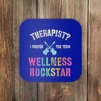 Therapist I Prefer Wellness Rockstar Therapy Ninja Team Cute Gift Coaster thumb 0